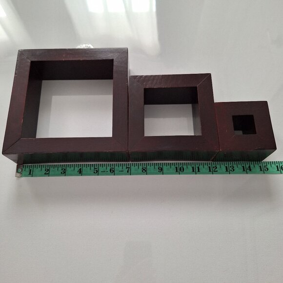 Wood Nestled Candle Holders - Picture 4 of 5